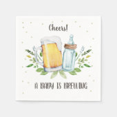 Een Baby is het Breken van Grieks Baby shower van  Servet (Voorkant)