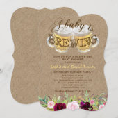 Een Baby is het BREWENDE Baby shower van de BORREL Kaart (Voorkant / Achterkant)