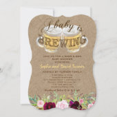 Een Baby is het BREWENDE Baby shower van de BORREL Kaart (Voorkant)