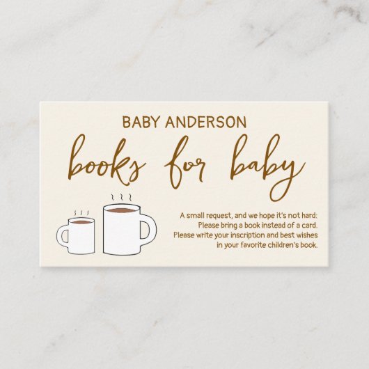 Een Baby is het brouwen van Baby shower boeken voo Informatiekaartje (Voorkant)