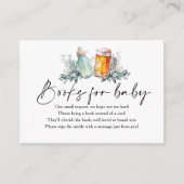 Een Baby is het brouwen van Baby shower boeken voo Informatiekaartje (Voorkant)