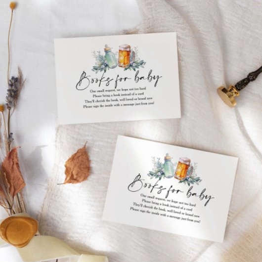 Een Baby is het brouwen van Baby shower boeken voo Informatiekaartje