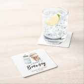 Een Baby is het brouwen van Baby shower Kartonnen Onderzetters (Insitu)