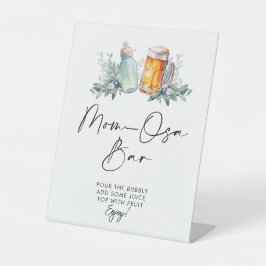 Een Baby is het brouwen van Baby shower Mom-osa Ba Reclamebord Met Voetstuk