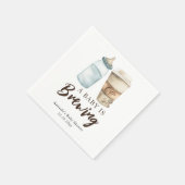 Een Baby is het brouwen van Baby shower Servet (Hoek)