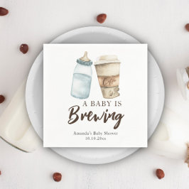 Een Baby is het brouwen van Baby shower Servet