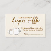 Een Baby is het brouwen van Baby showers luier lot Informatiekaartje (Voorkant)