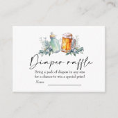 Een Baby is het brouwen van Baby showers luier lot Informatiekaartje (Voorkant)