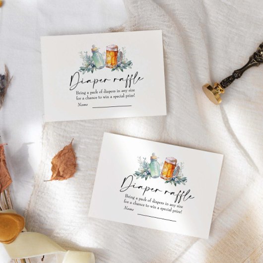 Een Baby is het brouwen van Baby showers luier lot Informatiekaartje