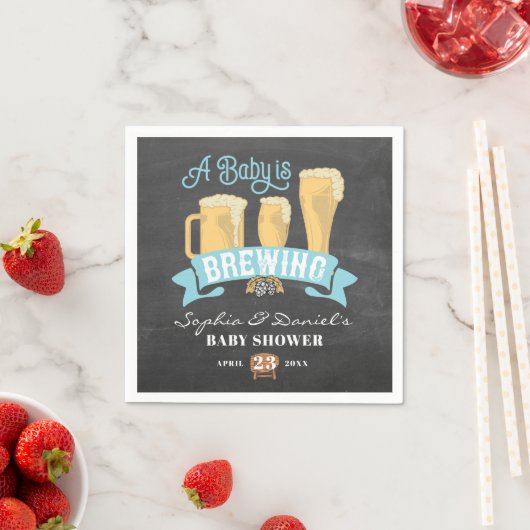 Een Baby is het brouwen van Baby showers servetten (Insitu)