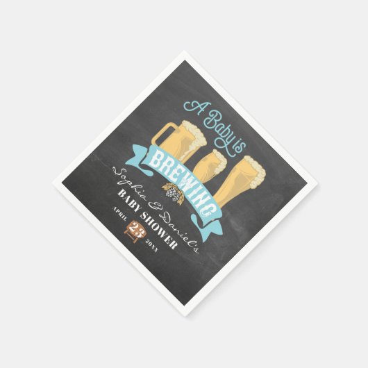 Een Baby is het brouwen van Baby showers servetten (Hoek)