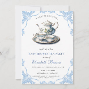 Een Baby is het brouwen van blauw Baby shower Kaart