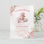 Een Baby is het brouwen van bloementhee Party Baby Kaart (Staand voorkant)