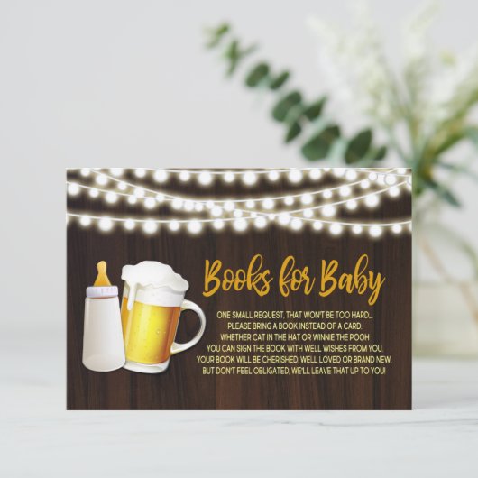 Een Baby is het brouwen van boeken voor Baby Kaart (Staand voorkant)