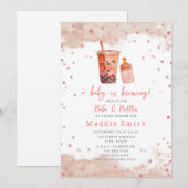 Een baby is het brouwen van Bubble Tea Boba Meisje Kaart (Voorkant / Achterkant)