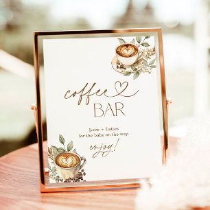 Een Baby is het brouwen van Coffee Bar Sign   Coff Poster