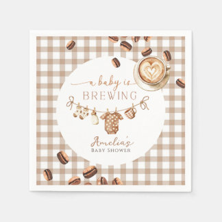 Een baby is het brouwen van Coffee Bean Baby Showe Servet