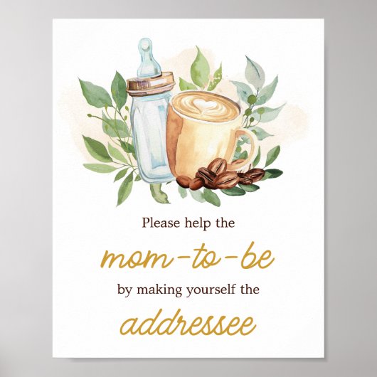 Een Baby is het Brouwen van Coffee Envelope Statio Poster (Voorkant)