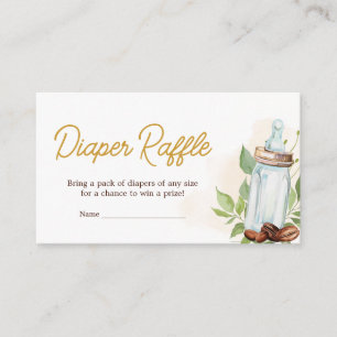 Een Baby is het brouwen van een koffieluier loteri Informatiekaartje