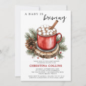 Een Baby is het brouwen van eenvoudige Baby shower Kaart (Voorkant)