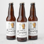 Een Baby is het brouwen van flessenglas Baby showe Bier Etiket (Flessen)
