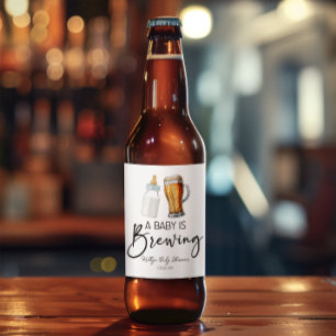 Een Baby is het brouwen van flessenglas Baby showe Bier Etiket