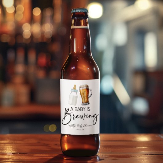 Een Baby is het brouwen van flessenglas Baby showe Bier Etiket