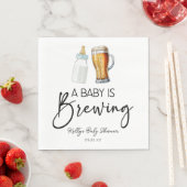 Een Baby is het brouwen van flessenglas Baby showe Servet (Insitu)