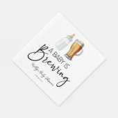 Een Baby is het brouwen van flessenglas Baby showe Servet (Hoek)