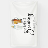 Een Baby is het brouwen van flessenglas Baby showe Spandoek (Verticaal)