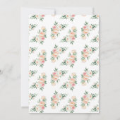 Een Baby is het brouwen van Floral Baby Girl Showe Kaart (Achterkant)