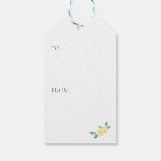 Een Baby is het brouwen van geel bloemige theepot  Cadeaulabel (Achterkant)