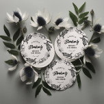 Een baby is het brouwen van Gothic Flowers tatt Ba Ronde Kartonnen Onderzetter<br><div class="desc">"Gothic Baby" Collectie - een unieke mix van delicate bloemen en edgy schedels, elegant vervaardigd in klassiek zwart en wit. Omarm het onconventionele met onze baby douche uitnodigingen en decor, perfect ontworpen voor degenen die de schoonheid in contrast waarderen. Of u nu de komst van een kleintje viert of een...</div>