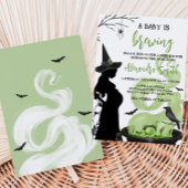 Een Baby is het brouwen van groen Halloween Baby s Kaart