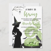 Een Baby is het brouwen van groen Halloween Baby s Kaart (Voorkant)