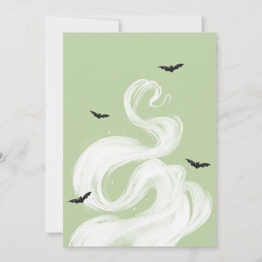 Een Baby is het brouwen van groen Halloween Baby s Kaart (Achterkant)