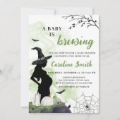 Een Baby is het brouwen van groene heks Baby showe Kaart (Voorkant)