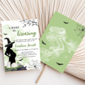 Een Baby is het brouwen van groene heks Baby showe Kaart