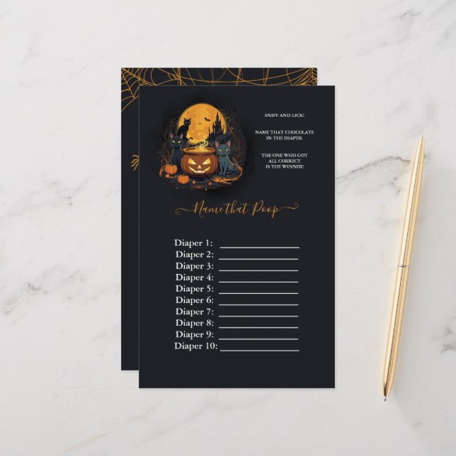 Een Baby is het brouwen van Halloween Baby shower  (Voorkant / Achterkant in situ)