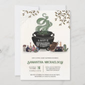 Een Baby is het brouwen van Halloween Cauldron Sho Kaart (Voorkant)