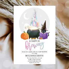 Een Baby is het brouwen van Halloween Spooky Baby Kaart