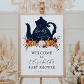 Een Baby is het brouwen van herfst pompoen Baby sh Poster