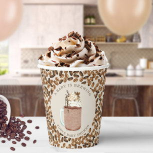 Een Baby is het brouwen van ijskoffie & bonen Baby Papieren Bekers