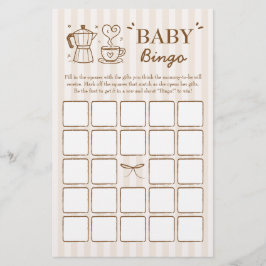 Een Baby is het brouwen van koffie Baby bingo spel