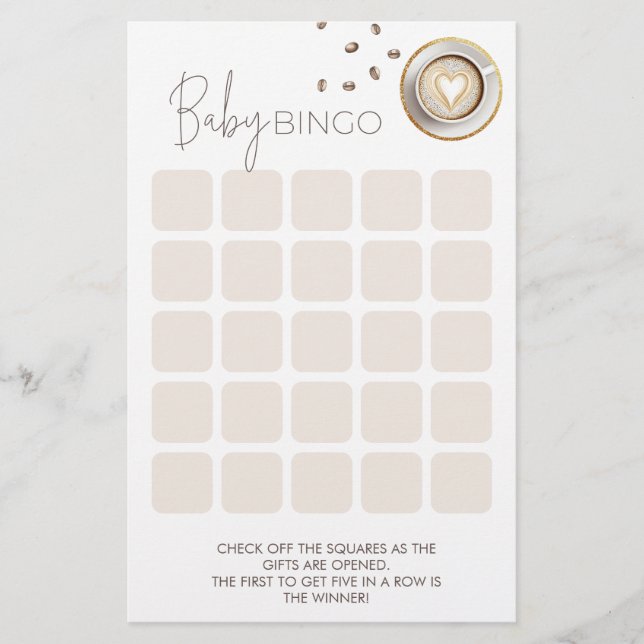 Een Baby is het brouwen van koffie Baby shower bin (Voorkant)