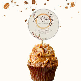 Een Baby is het brouwen van koffie Baby shower dan Ronde Sticker