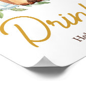 Een Baby is het brouwen van koffie Baby shower Dri Poster (Hoek)