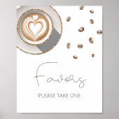 Een baby is het brouwen van koffie Baby shower Fav Poster (Voorkant)