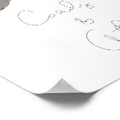 Een baby is het brouwen van koffie Baby shower Kaa Poster (Hoek)