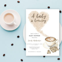Een baby is het brouwen van koffie Baby Shower